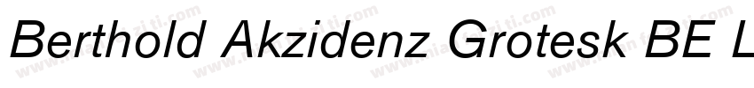 Berthold Akzidenz Grotesk BE Li字体转换